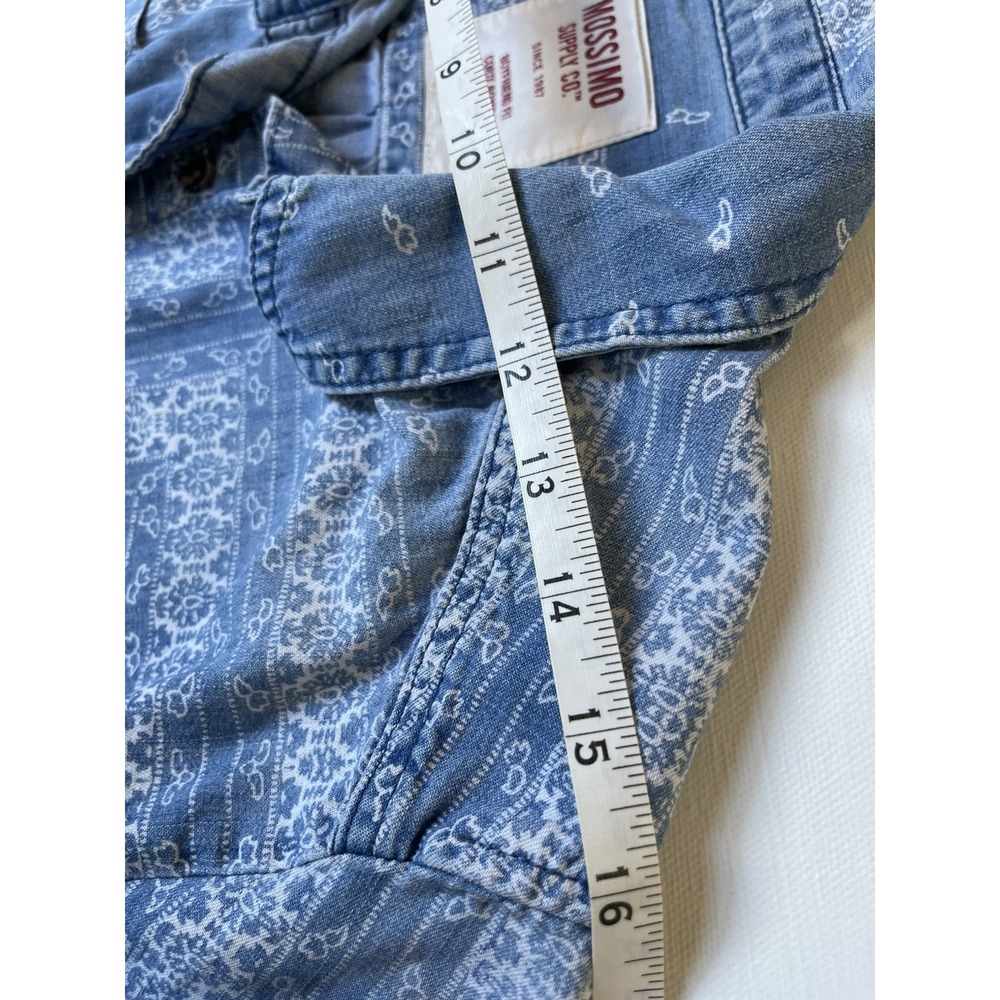 Mossimo Supply Women's Medium Denim Chambray Button Shirt Boyfriend Fit - Picture 6 of 9